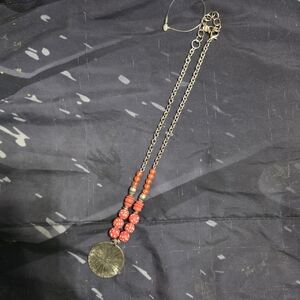 Elegant Red and Silver Necklace